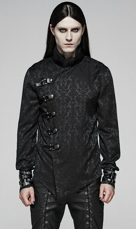 Chemise en damas à fermoirs