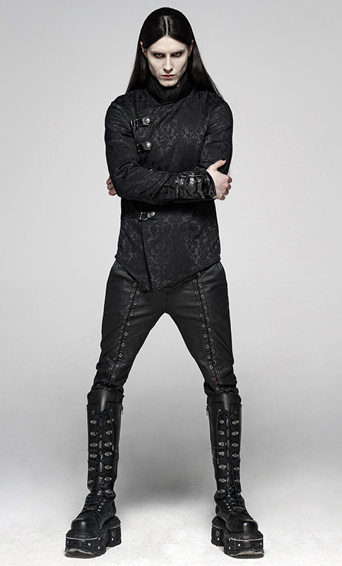 Chemise en damas à fermoirs