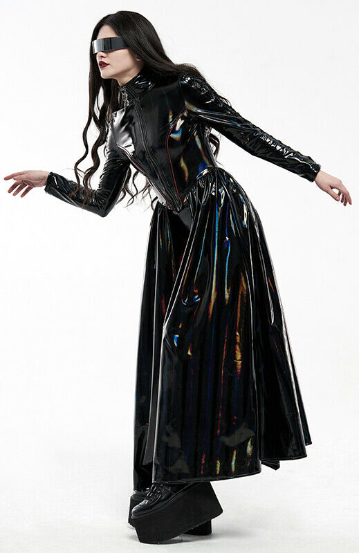 Manteau vinyle reflets scarabée