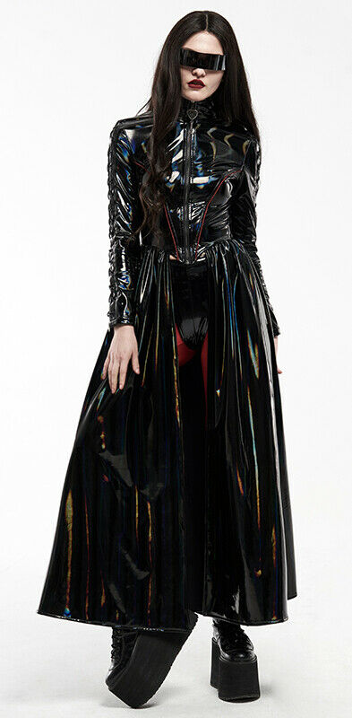 Manteau vinyle reflets scarabée