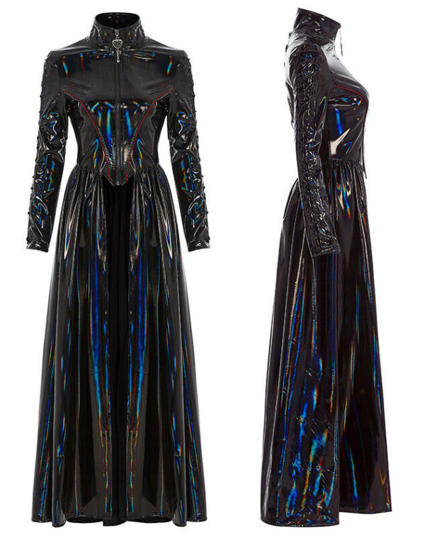 Manteau vinyle reflets scarabée