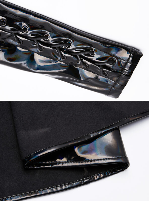 Manteau vinyle reflets scarabée