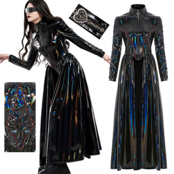 Manteau vinyle reflets scarabée