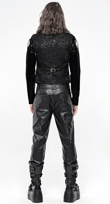 Gilet jacquard officier Noir et Bordeaux Gilet jacquard officier Noir et Bordeaux