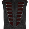 Gilet jacquard officier Noir et Bordeaux Gilet jacquard officier Noir et Bordeaux