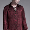 Chemise jacquard dentelle et serpent Rouge Chemise jacquard dentelle et serpent Rouge