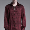 Chemise jacquard dentelle et serpent Rouge Chemise jacquard dentelle et serpent Rouge