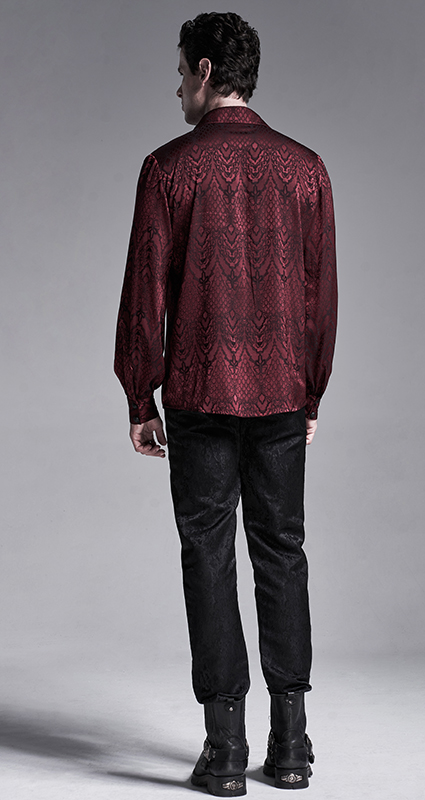 Chemise jacquard dentelle et serpent Rouge Chemise jacquard dentelle et serpent Rouge