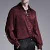 Chemise jacquard dentelle et serpent Rouge Chemise jacquard dentelle et serpent Rouge