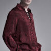 Chemise jacquard dentelle et serpent Rouge Chemise jacquard dentelle et serpent Rouge