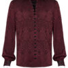 Chemise jacquard dentelle et serpent Rouge Chemise jacquard dentelle et serpent Rouge