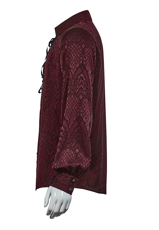 Chemise jacquard dentelle et serpent Rouge Chemise jacquard dentelle et serpent Rouge