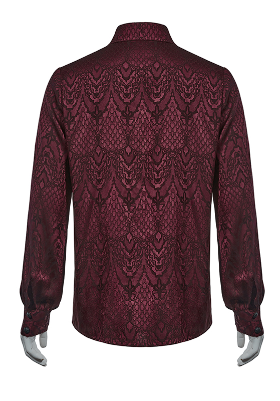 Chemise jacquard dentelle et serpent Rouge Chemise jacquard dentelle et serpent Rouge