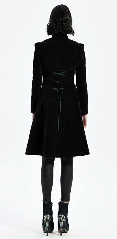 Manteau velours noir à broderies Manteau velours noir à broderies