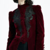 Manteau velours bordeaux à broderies Manteau velours bordeaux à broderies
