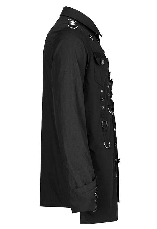 Chemise militaire à sangles et crânes