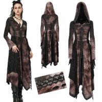 Manteau robe steampunk destroy clouté Punk Rave WY-1393-CO.
