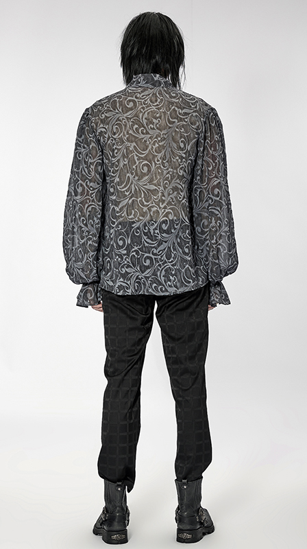 Chemise à motif brocart embossé
