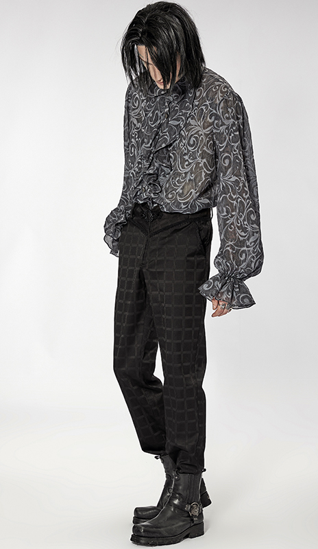 Chemise à motif brocart embossé