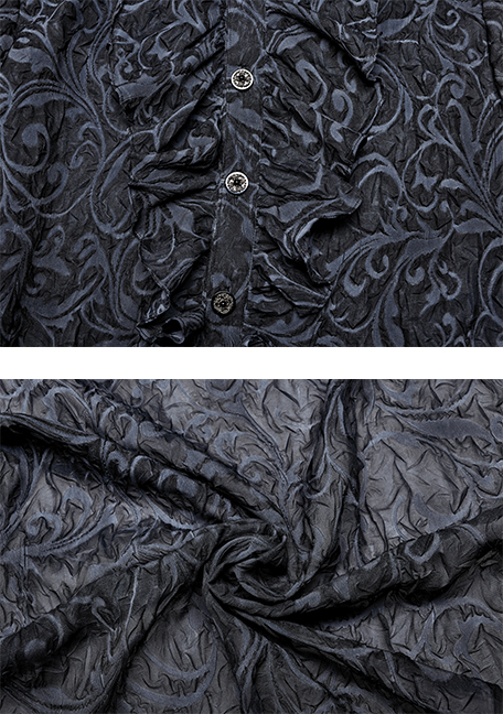 Chemise à motif brocart embossé