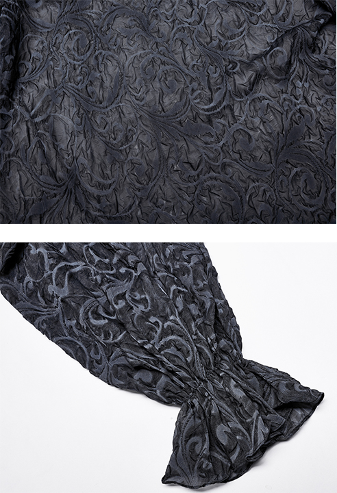 Chemise à motif brocart embossé