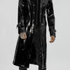 Manteau long vinyle à double col