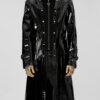 Manteau long vinyle à double col