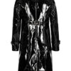Manteau long vinyle à double col