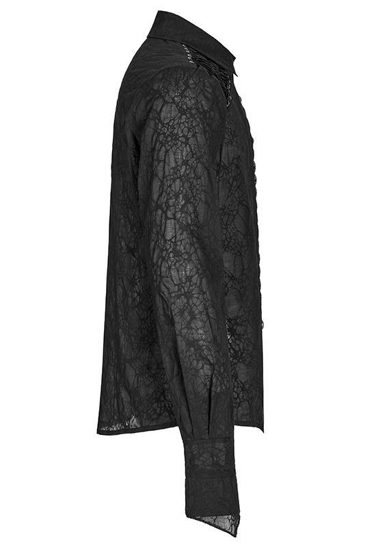 Chemise jacquard à laçages Chemise jacquard à laçages