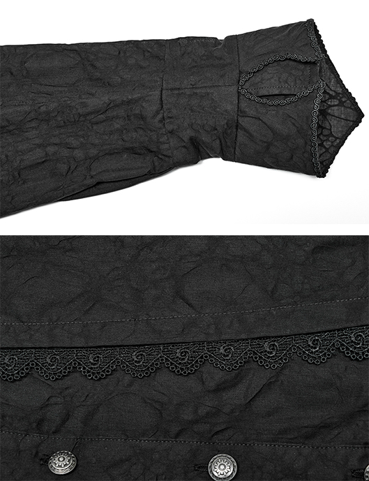 Chemise jacquard à laçages Chemise jacquard à laçages