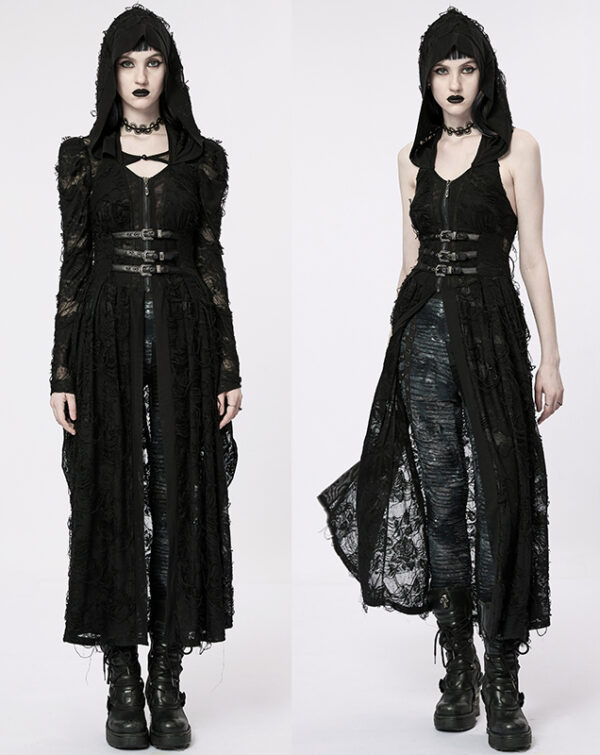 Veste robe dentelle destroy