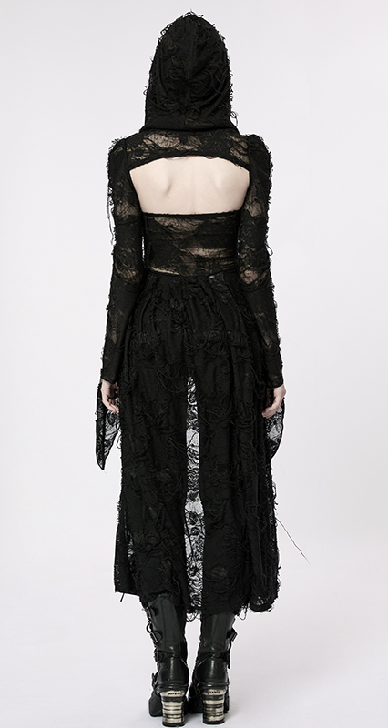 Veste robe dentelle destroy