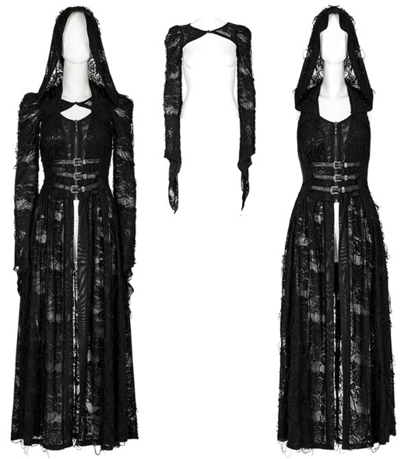 Veste robe dentelle destroy