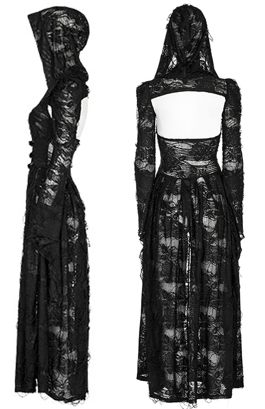 Veste robe dentelle destroy