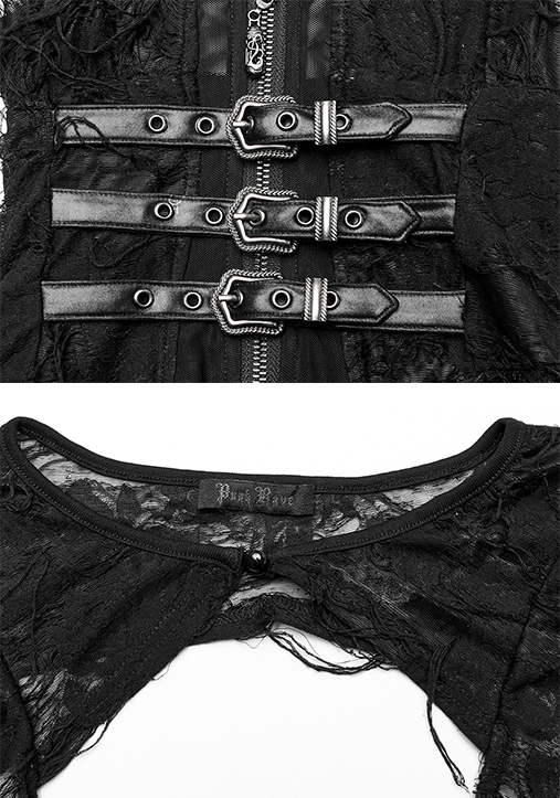 Veste robe dentelle destroy