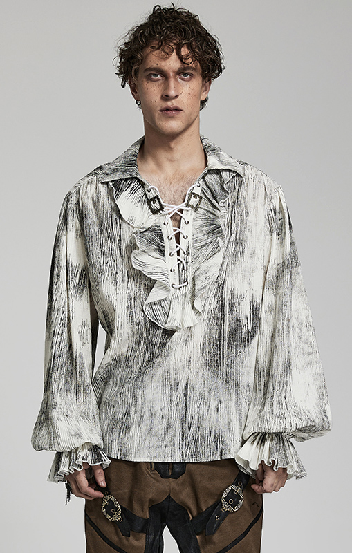 Chemise à effet vieilli