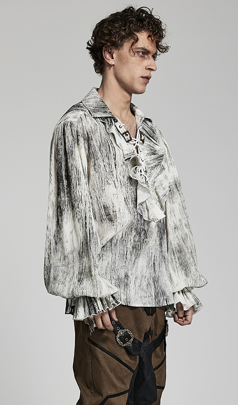 Chemise à effet vieilli