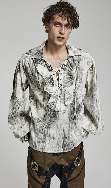 Chemise à effet vieilli