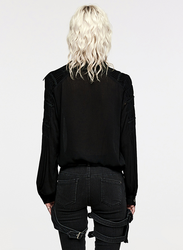 Chemise à laçage Noire