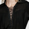 Chemise à laçage Noire