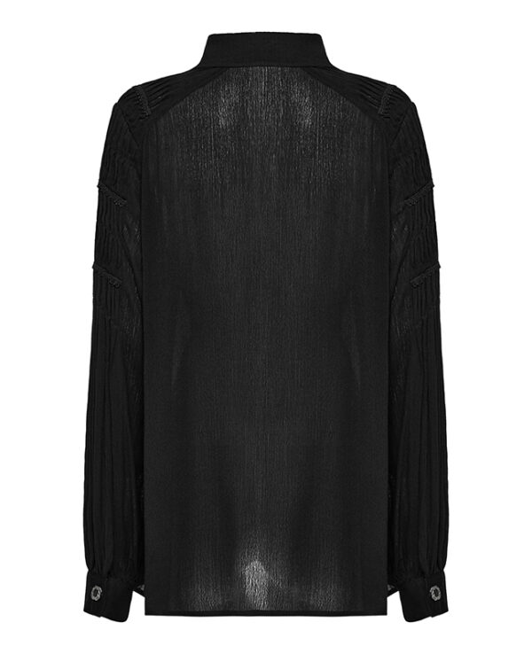 Chemise à laçage Noire