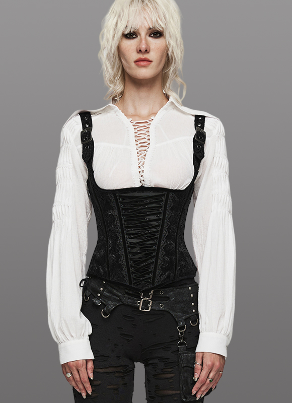 Chemise à laçage Blanche