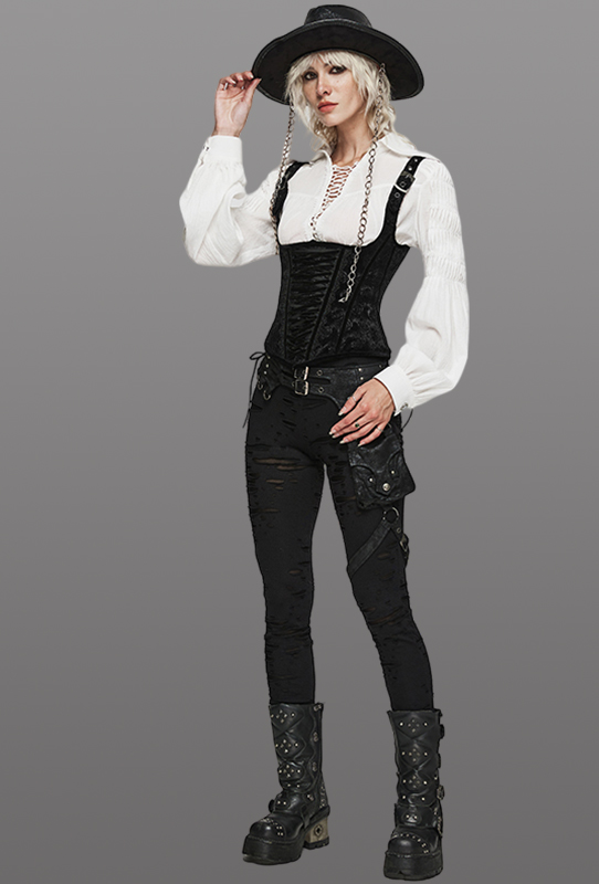 Chemise à laçage Blanche