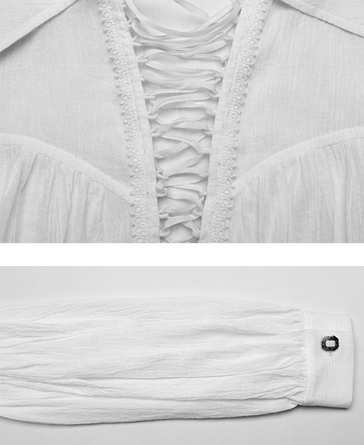 Chemise à laçage Blanche