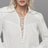 Chemise à laçage Blanche