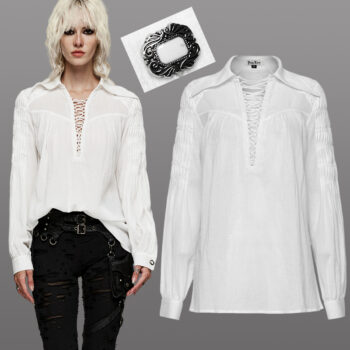 Chemise à laçage Blanche