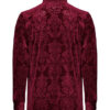 Chemise velours à brocart en relief Rouge
