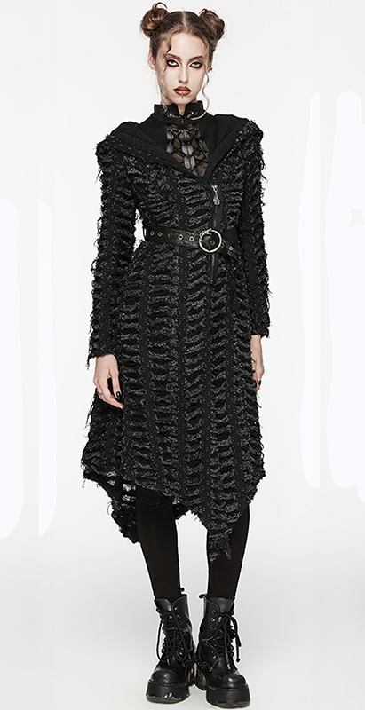 Manteau à capuche effet déchiré Manteau à capuche effet déchiré