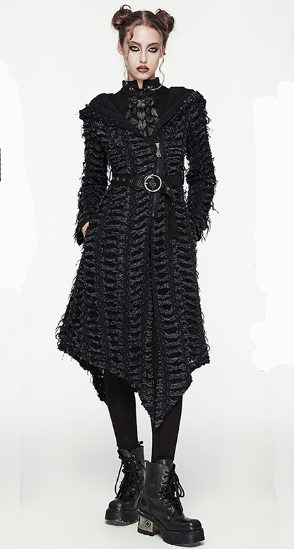 Manteau à capuche effet déchiré Manteau à capuche effet déchiré