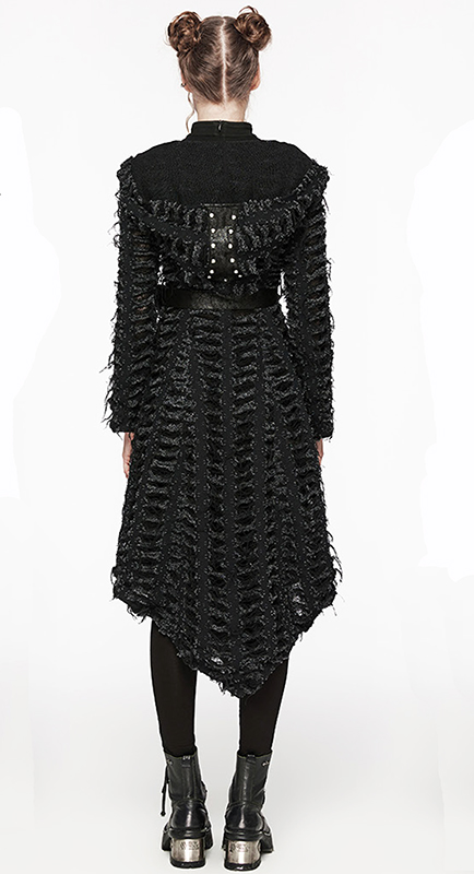 Manteau à capuche effet déchiré Manteau à capuche effet déchiré